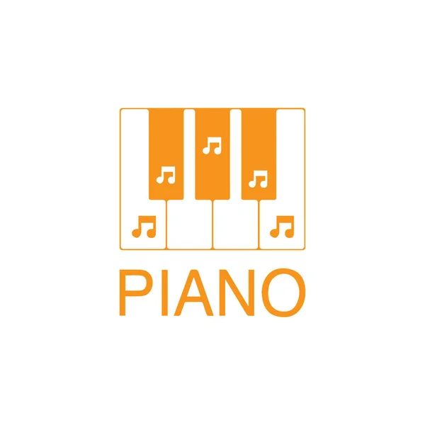 Piano ikon vektor ilustration mall — Stockfoto