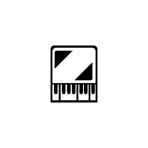 Piano ikona wektor szablon ilustracja — Zdjęcie stockowe