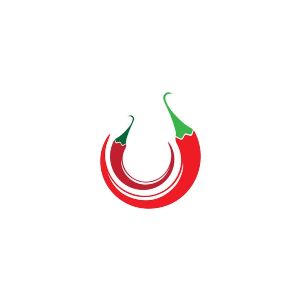 Ícone do VECTOR DE SÍMBOLO DE TEMPLATO DE LOGO CHILI — Fotografia de Stock