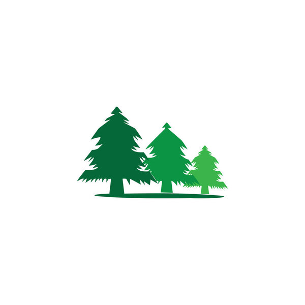 векторный дизайн логотипа сосны

