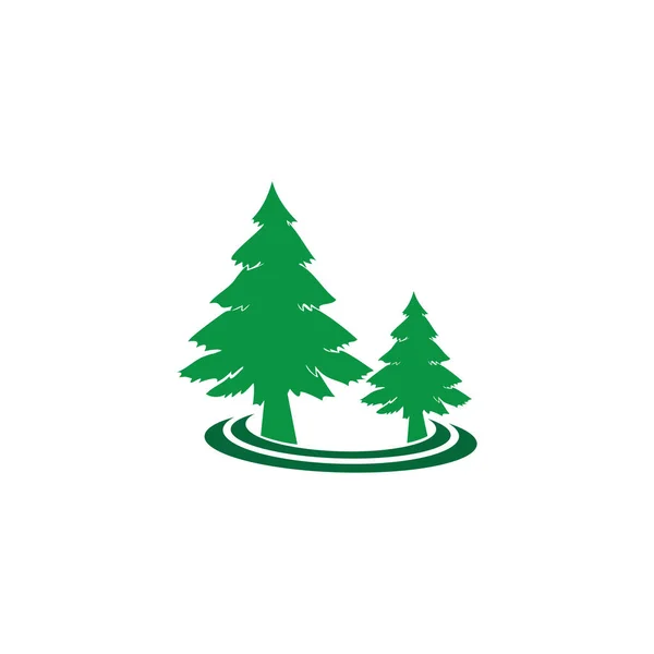 Çam ağacı logosu illüstrasyon vektör tasarımı — Stok fotoğraf