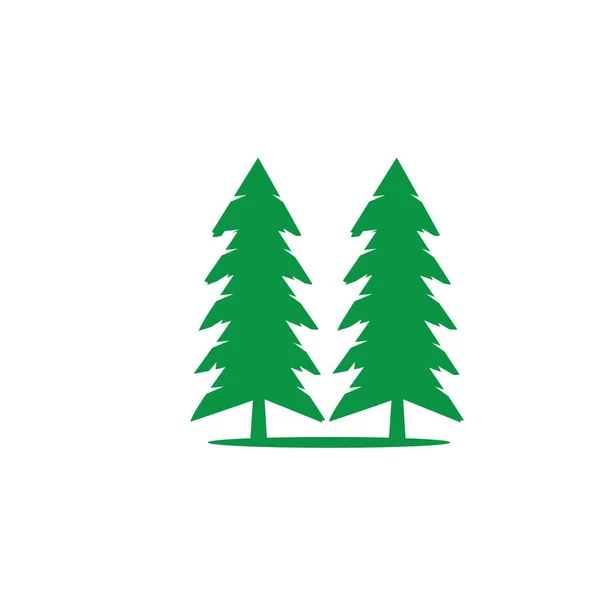 Pine tree logo illustration vector design — ストック写真