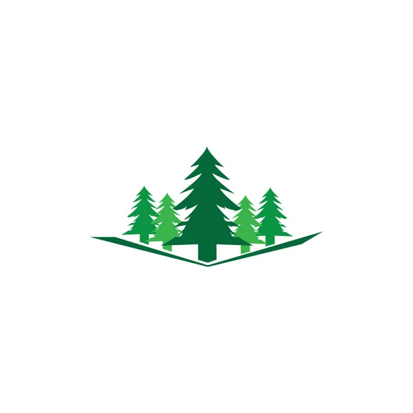 Dennenboom Logo Illustratie Vector Ontwerp — Stockfoto