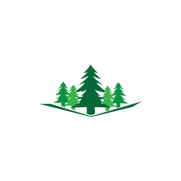 векторный дизайн логотипа сосны
