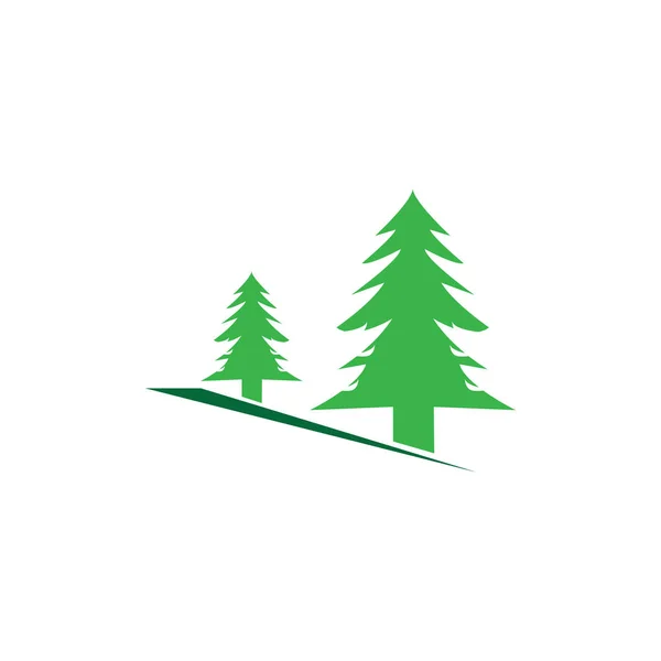 Pino albero logo illustrazione disegno vettoriale — Foto Stock