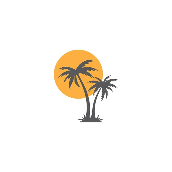 Palmera verano logo plantilla vector ilustración —  Fotos de Stock