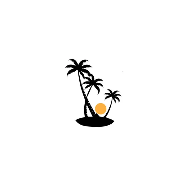 Векторная иллюстрация векторного логотипа пальмы — стоковое фото
