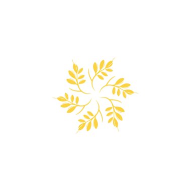 Tarım buğday logosu vektör ikonu tasarımı