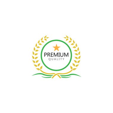 Tarım buğday logosu vektör ikonu tasarımı