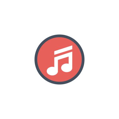 Müzik Logosu Vektör Simgeleme Şablonu.