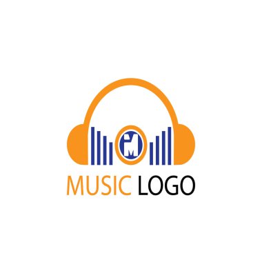 Müzik Logosu Vektör Simgeleme Şablonu.