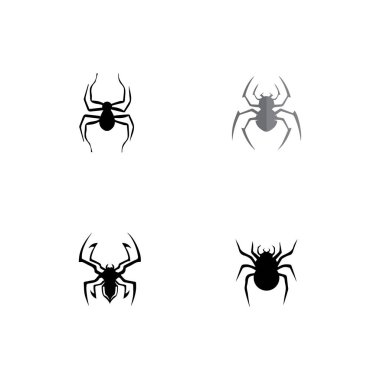 örümcek ilustration logo vektör şablonu
