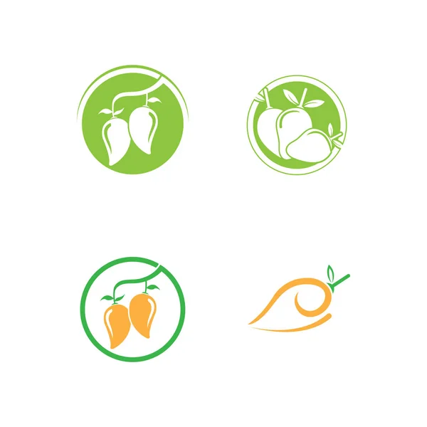 Дизайн векторной иллюстрации логотипа манго — стоковое фото