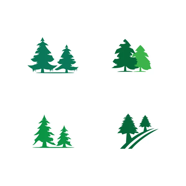 Pine tree logo illustration vector design — Stock Photo, Image