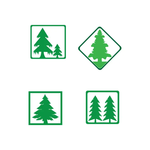 Pine tree logo illustration vector design — Stock Photo, Image
