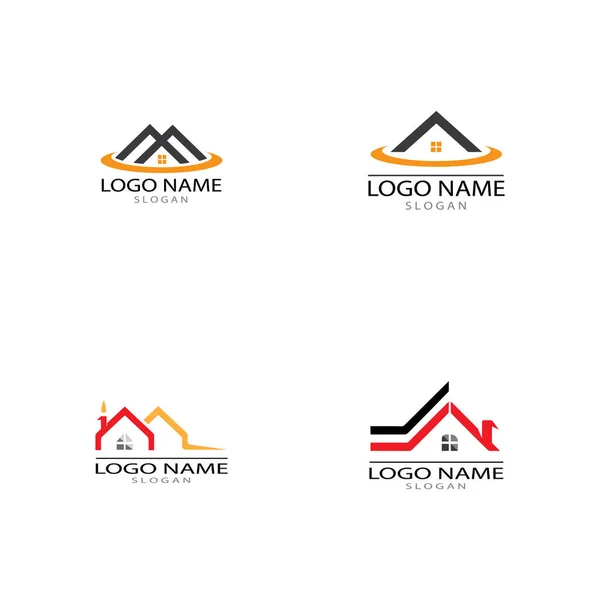 PROPIEDAD DE INMUEBLES Y LOGOTIPO DE CONSTRUCCIÓN DISEÑO PARA EMPRESAS —  Fotos de Stock