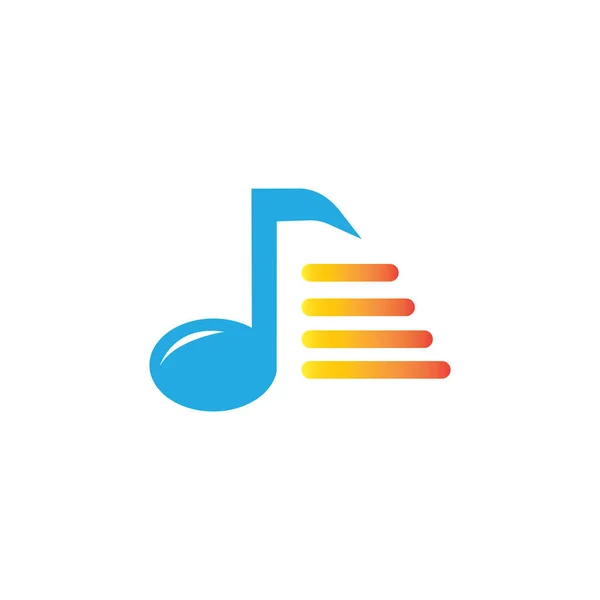 Muziek Logo Vector Ilustratie Sjabloon. — Stockfoto