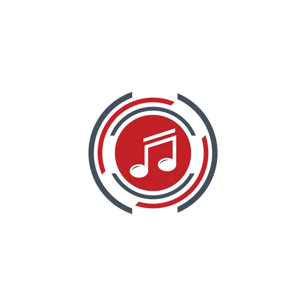 Muziek Logo Vector Ilustratie Sjabloon. — Stockfoto