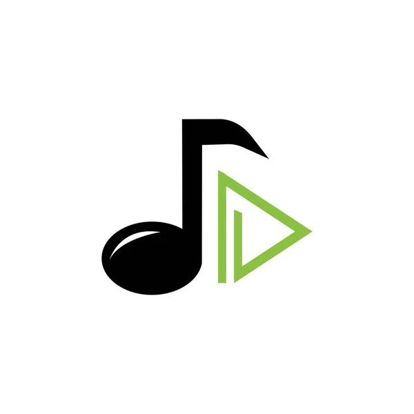 Muziek Logo Vector Ilustratie Sjabloon. — Stockfoto