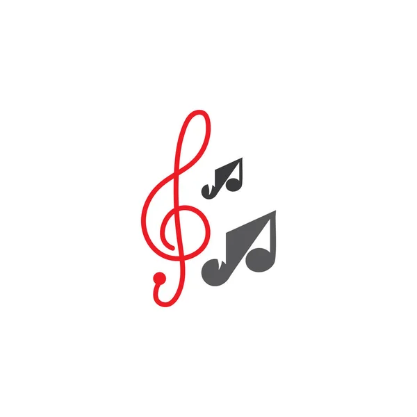 MODÈLE D'ILUSTRATION DE VECTEUR DE LOGO DE MUSIQUE . — Photo