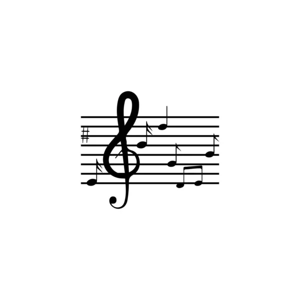 Музична нота іконка Векторний дизайн ілюстрації — стокове фото