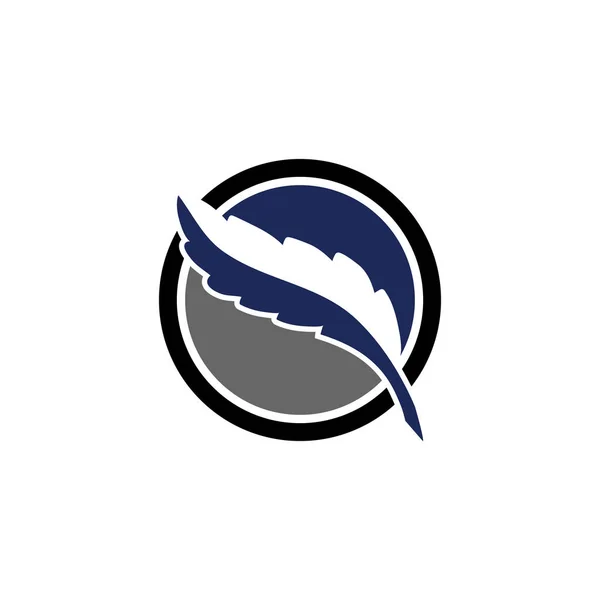 Шаблоны: Логотип перьев — стоковое фото