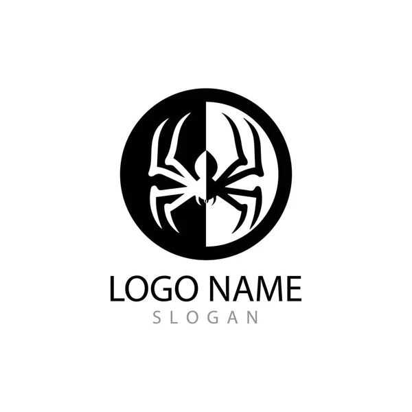 Modelo do vetor do logotipo da ilustração da aranha — Fotografia de Stock