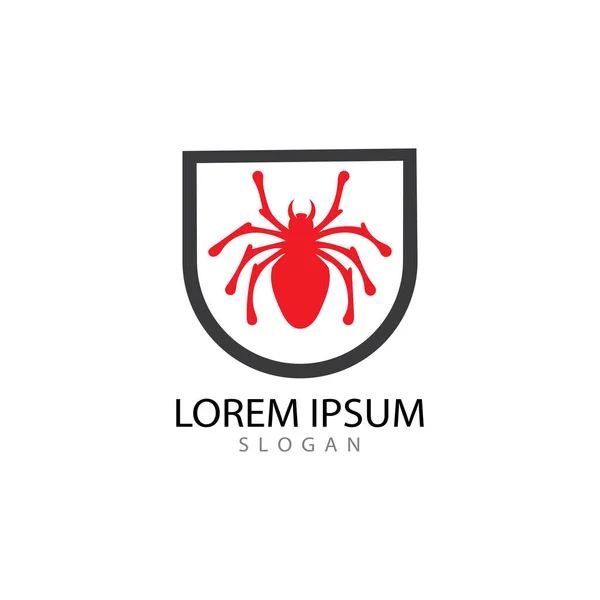 spider ilustration logo vector template