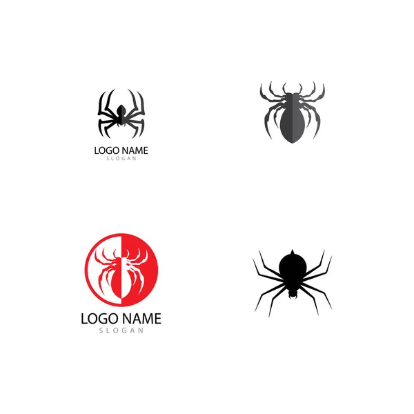 Векторный шаблон логотипа паука — стоковое фото