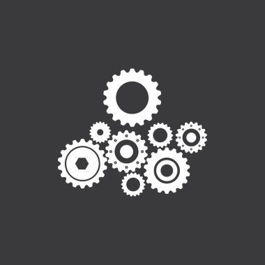 Gear Logo Şablonu vektör çizimi tasarımı
