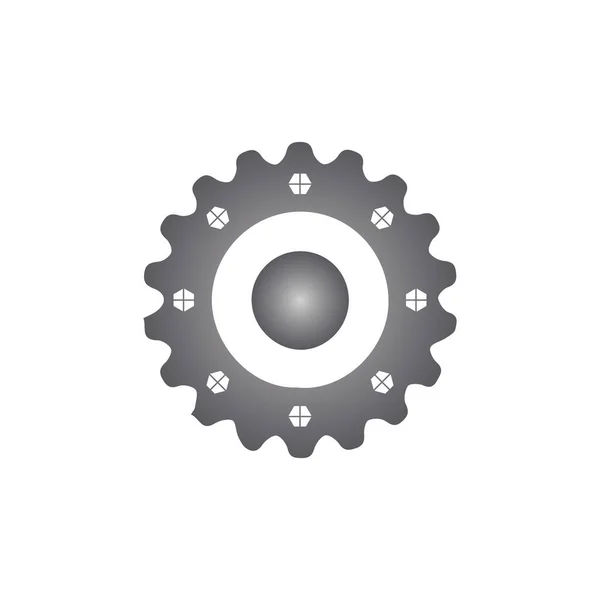 Gear Logo Template Vector Icon Illustration Design — Stock Vector