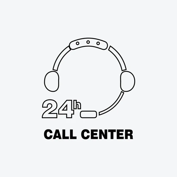 Call Center Ikon Vector Illusztráció Tervezés — Stock Vector