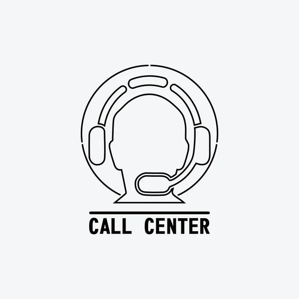 Ícone Call Center Design Ilustração Vetorial —  Vetores de Stock