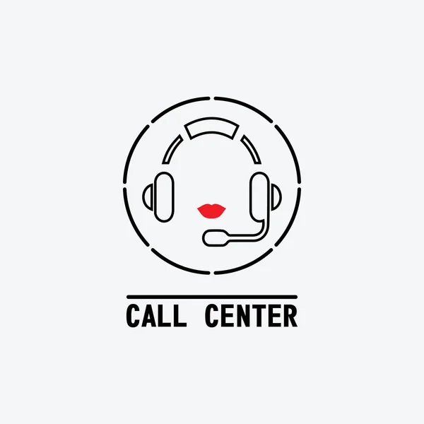 Call Center Ikon Vector Illusztráció Tervezés — Stock Vector
