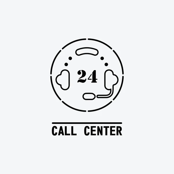 Ícone Call Center Design Ilustração Vetorial —  Vetores de Stock