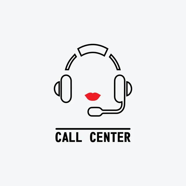 Call Center Ikon Vector Illusztráció Tervezés — Stock Vector