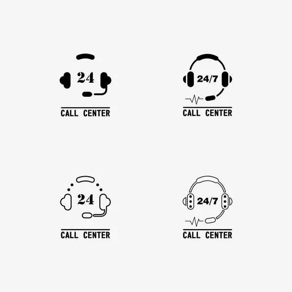 Call Center Icon Vector Illustration Design — Stock Vector
