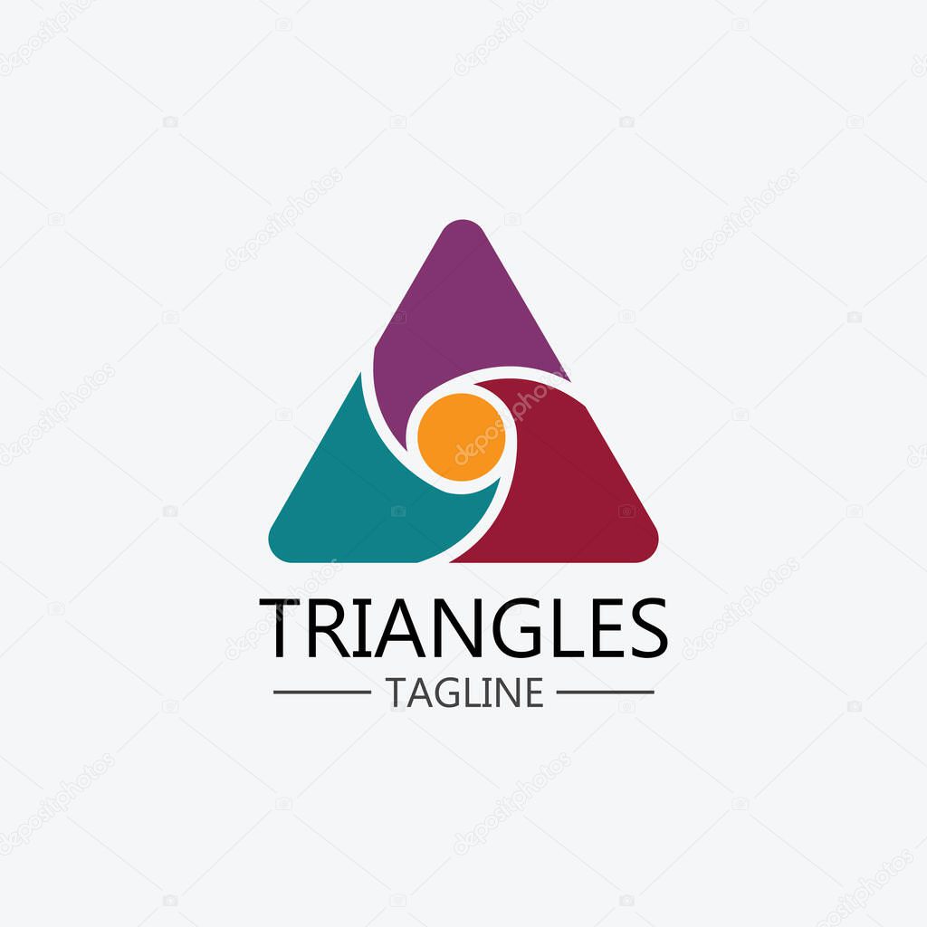 Triangle Icon Vector  Design Template  Illustration