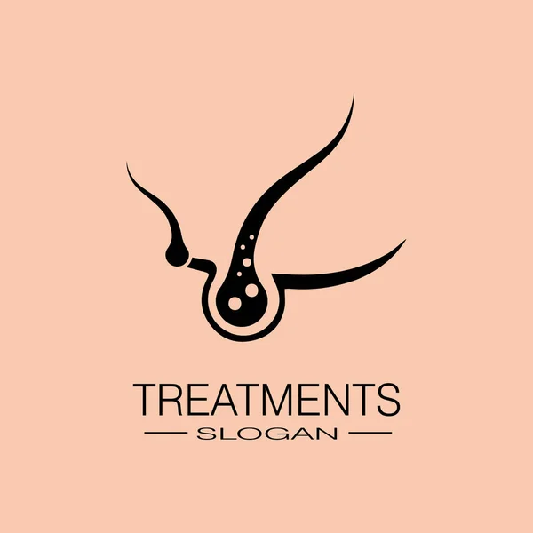 Hair Treatments Icon Illustration Template Design — Stock Vector