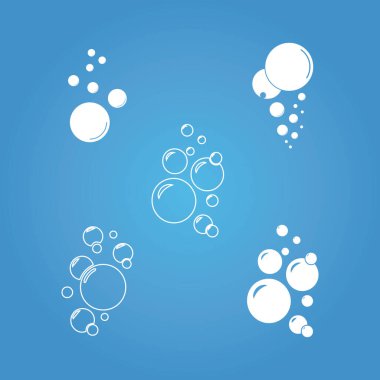 Kabarcık simgesi vektör çizim şablonu