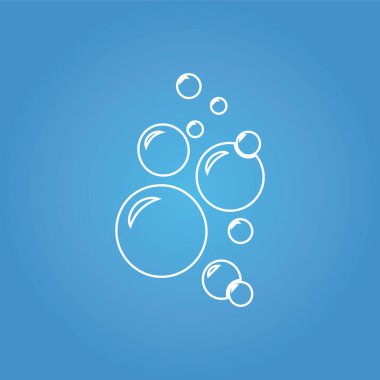 Kabarcık simgesi vektör çizim şablonu