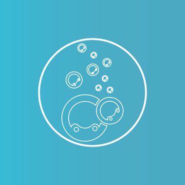 Kabarcık simgesi vektör çizim şablonu