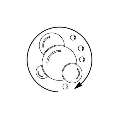 Kabarcık simgesi vektör çizim şablonu