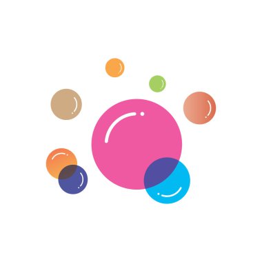 Kabarcık simgesi vektör çizim şablonu