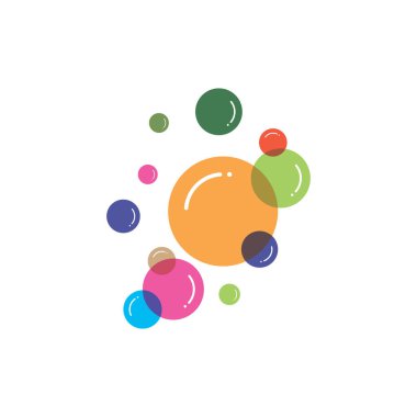 Kabarcık simgesi vektör çizim şablonu