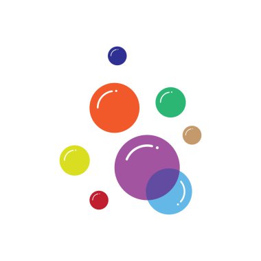 Kabarcık simgesi vektör çizim şablonu