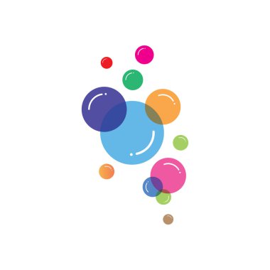 Kabarcık simgesi vektör çizim şablonu