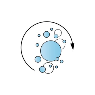 Kabarcık simgesi vektör çizim şablonu