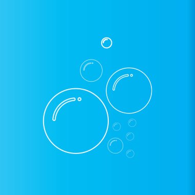 Kabarcık simgesi vektör çizim şablonu