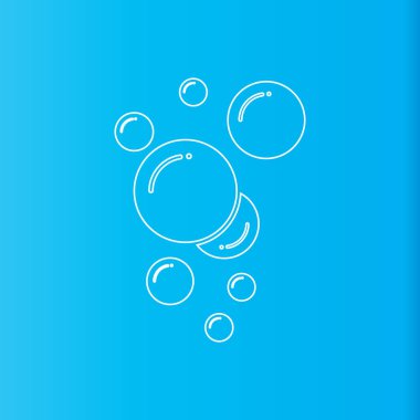 Kabarcık simgesi vektör çizim şablonu